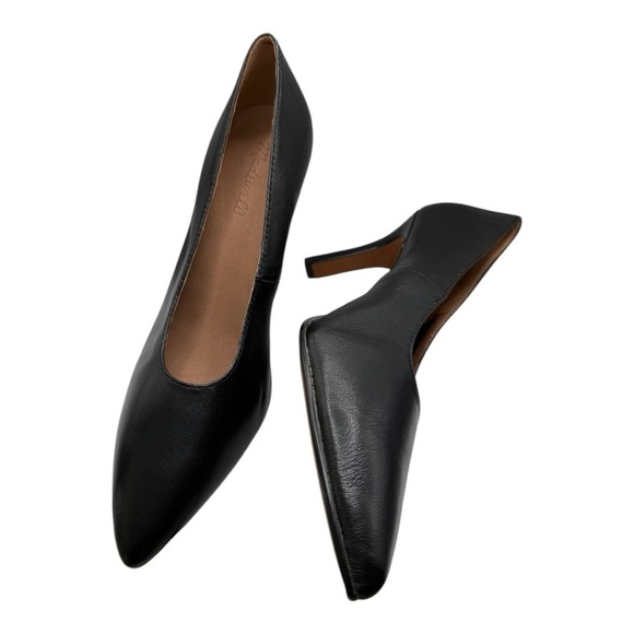 Madewell The Janet Pump in True Black Heel Stilettos Size 9.5 Career NN061 NEW - Picture 3 of 14